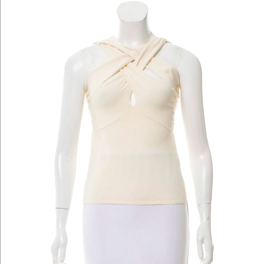 Valentino Sleeveless Ruched Top